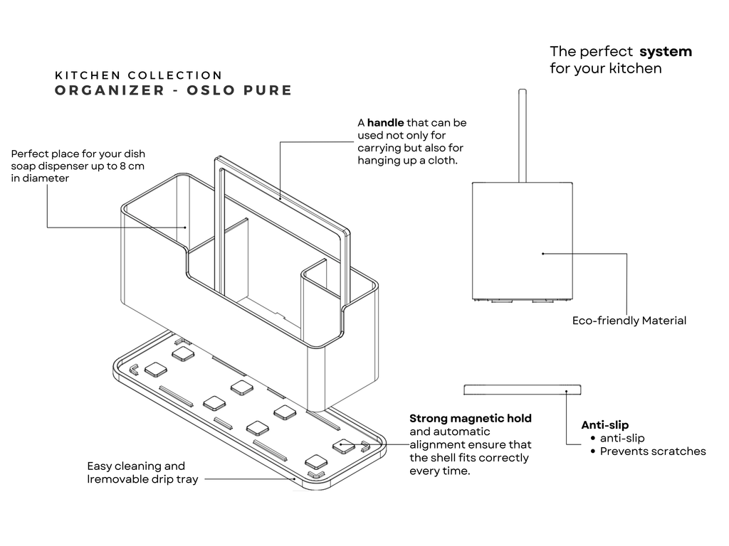 Spülbecken Organizer "Oslo Pure"