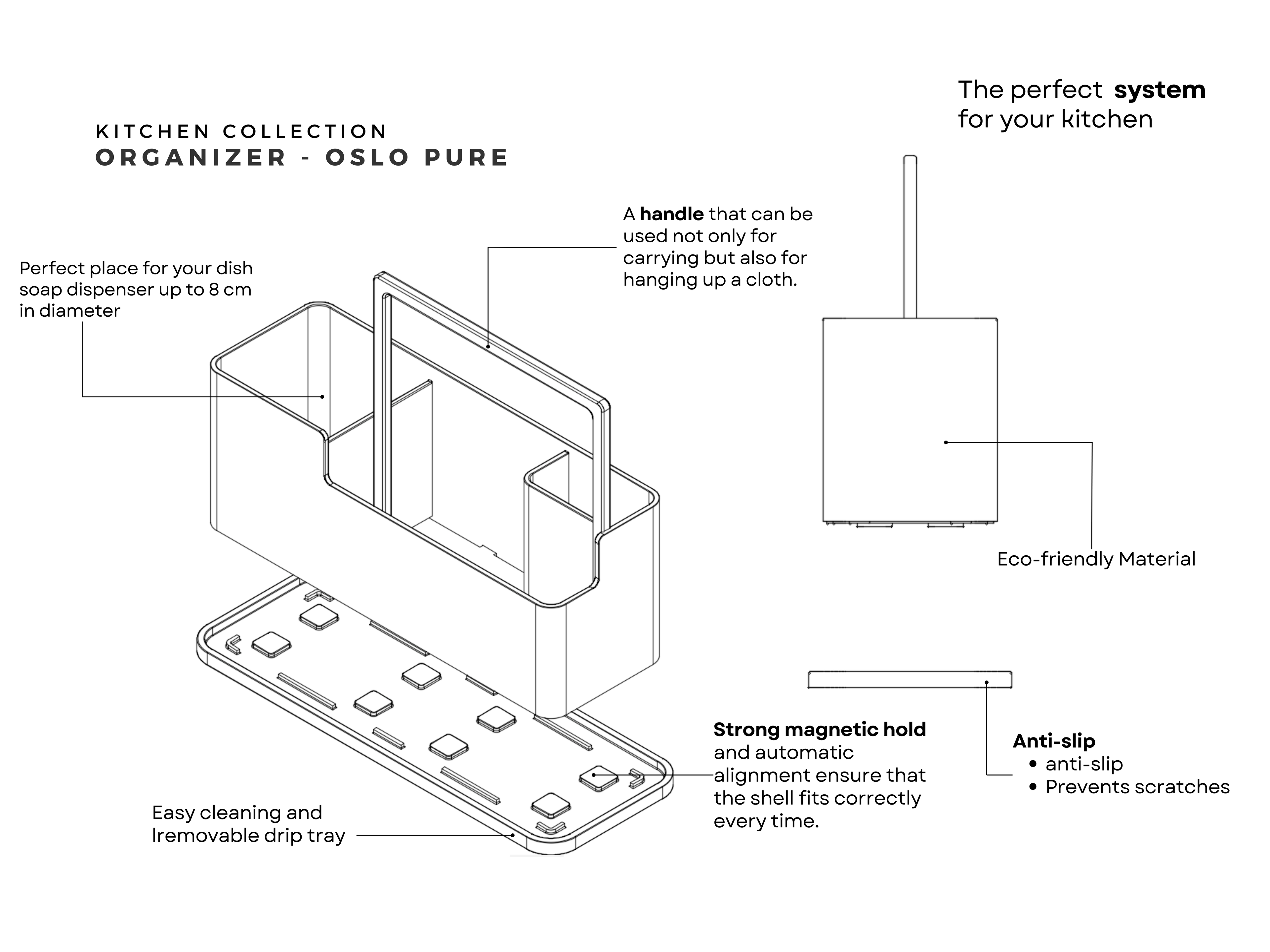 Spülbecken Organizer "Oslo Pure"