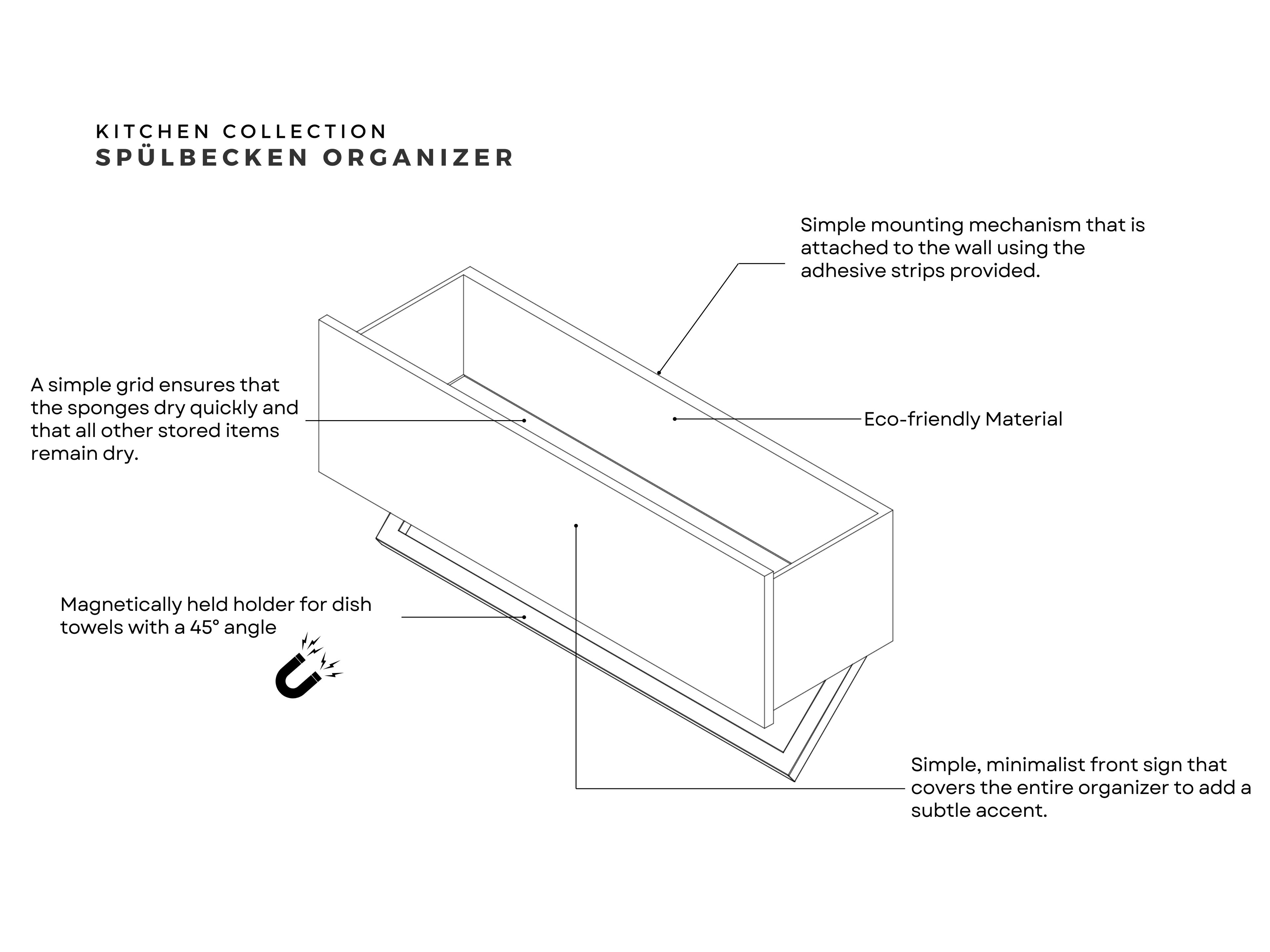 Spülbecken Organizer "Stockholm"