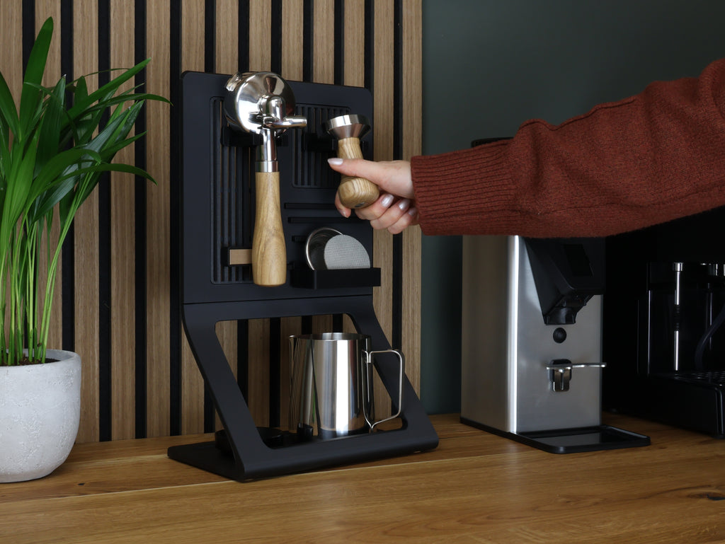 Barista Organizer Board "Verona-Black Oak"