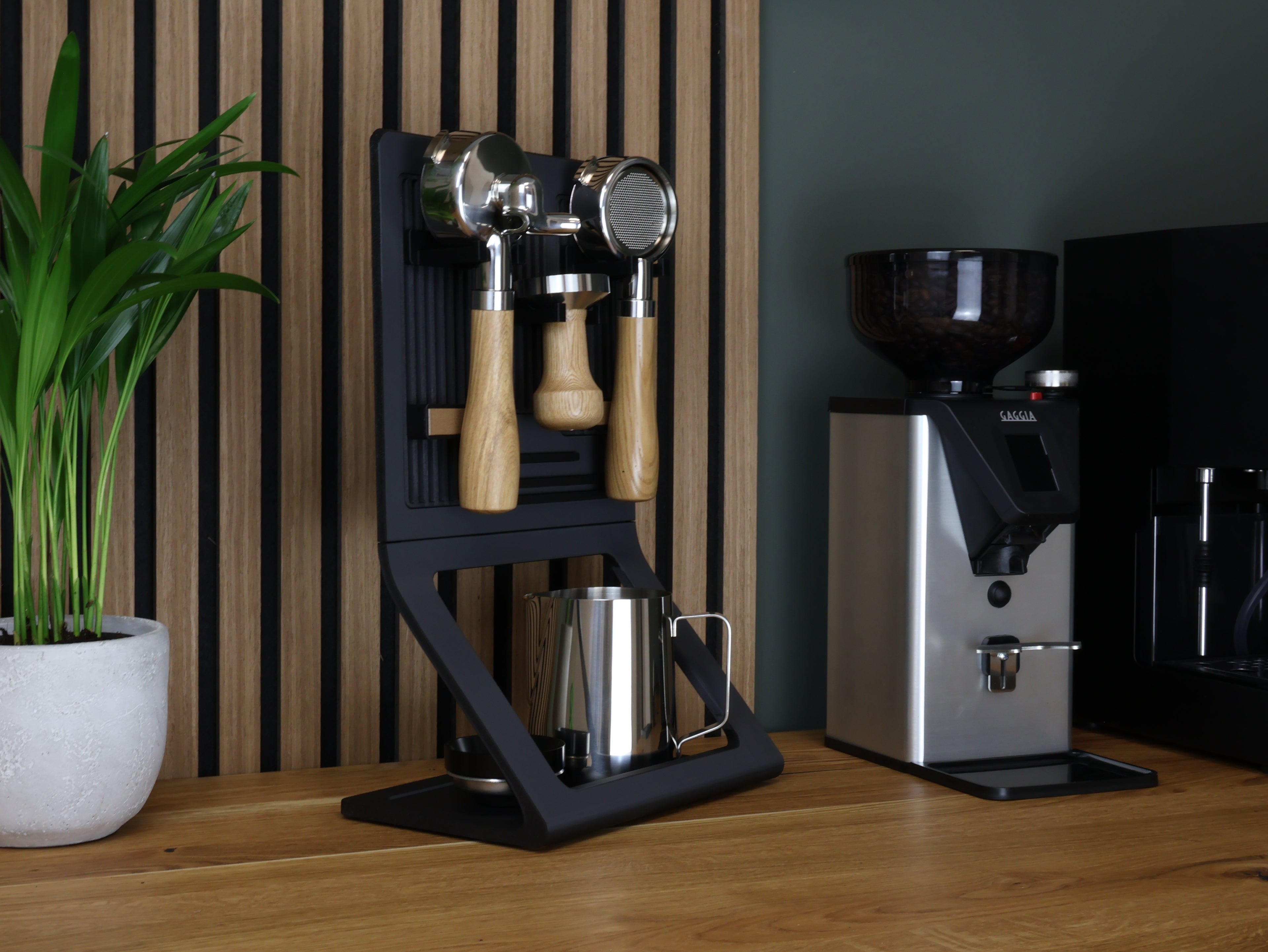 Barista Organizer Board "Siena-Black Oak"